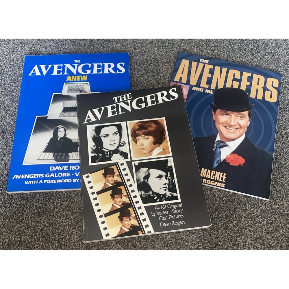 Avengers / Avengers Anew & Avengers & Me 3 books by Dave Rogers/ Diana Rigg/ BBC